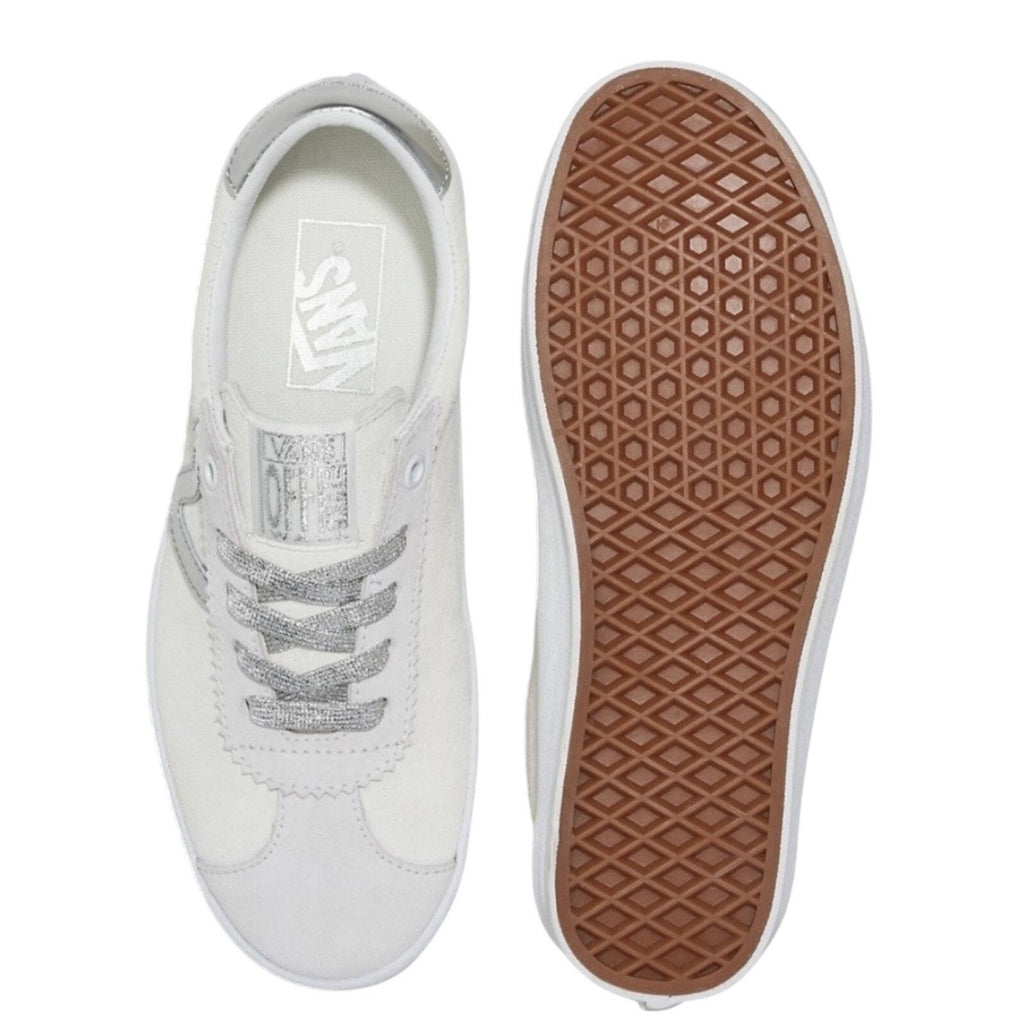 Vans Sport Low High Shine Grey Blanc De Blanc Suede Men’s 6 / Women’s 7.5