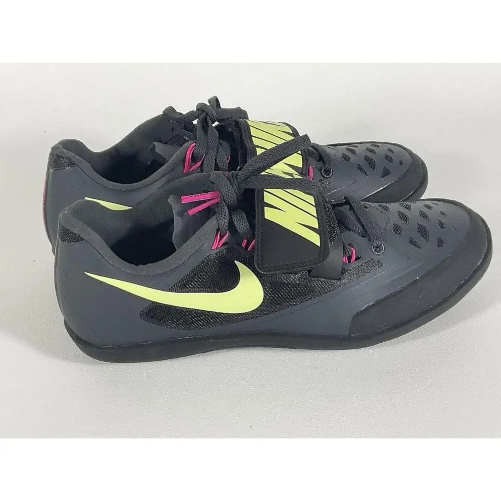 Nike Zoom LJ Elite Long Jump Track Spikes Black Volt Pink 685135-004 Men 5 W 6.5