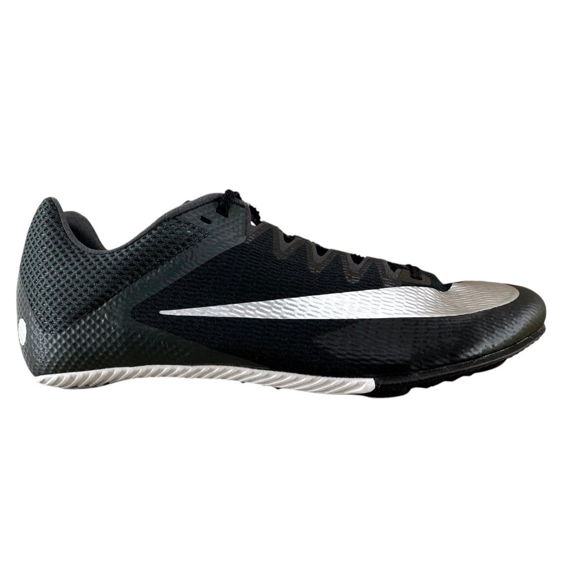 Nike Zoom Rival Men Sprint Track And Field Black Metallic Silver 8.5 DC8753-001