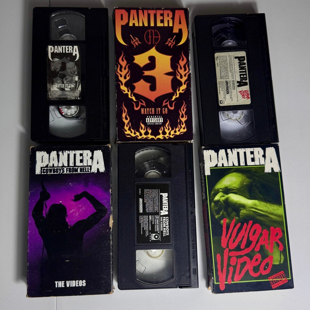 Pantera VHS Lot Vulgar Video Watch It Go 3 Cowboys From Hell Videos Metal 🎸🤘🏼