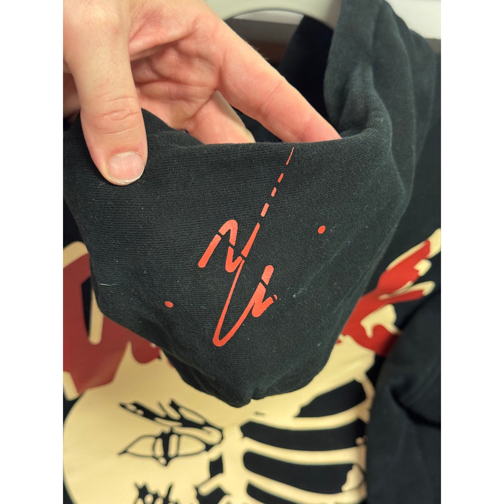 Vicaire Seminar Evil Hearts Club Graphic Hoodie Black XS Y2K Goth Streetwear