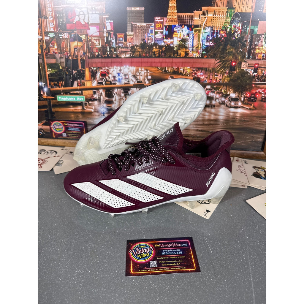 Adidas Adizero Electric.1 Football Cleats Burgundy White IF4196 Men’s 7.5 New