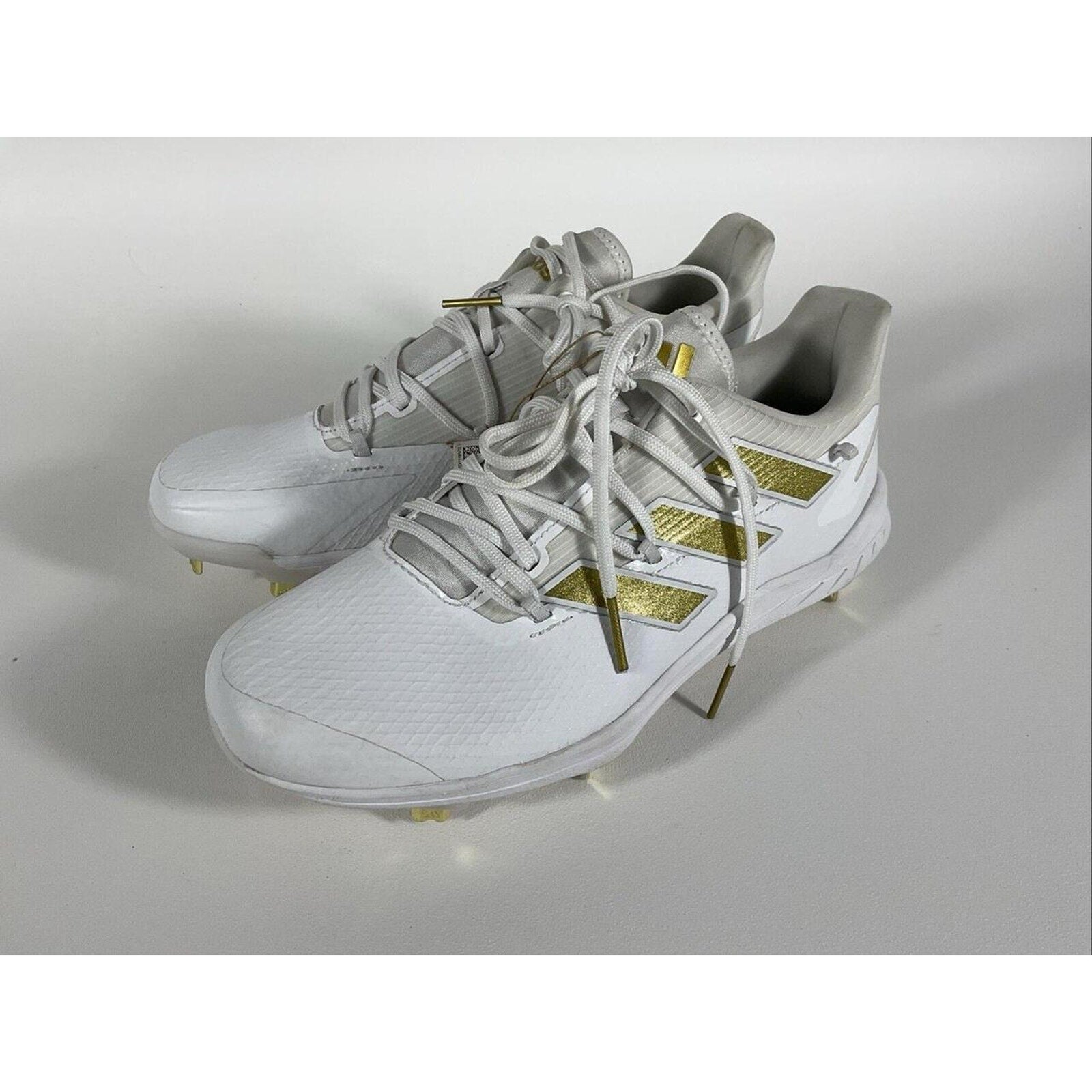 Adidas Adizero Afterburner 8 Baseball Cleats White Gold H00972 Men’s 7.5 New