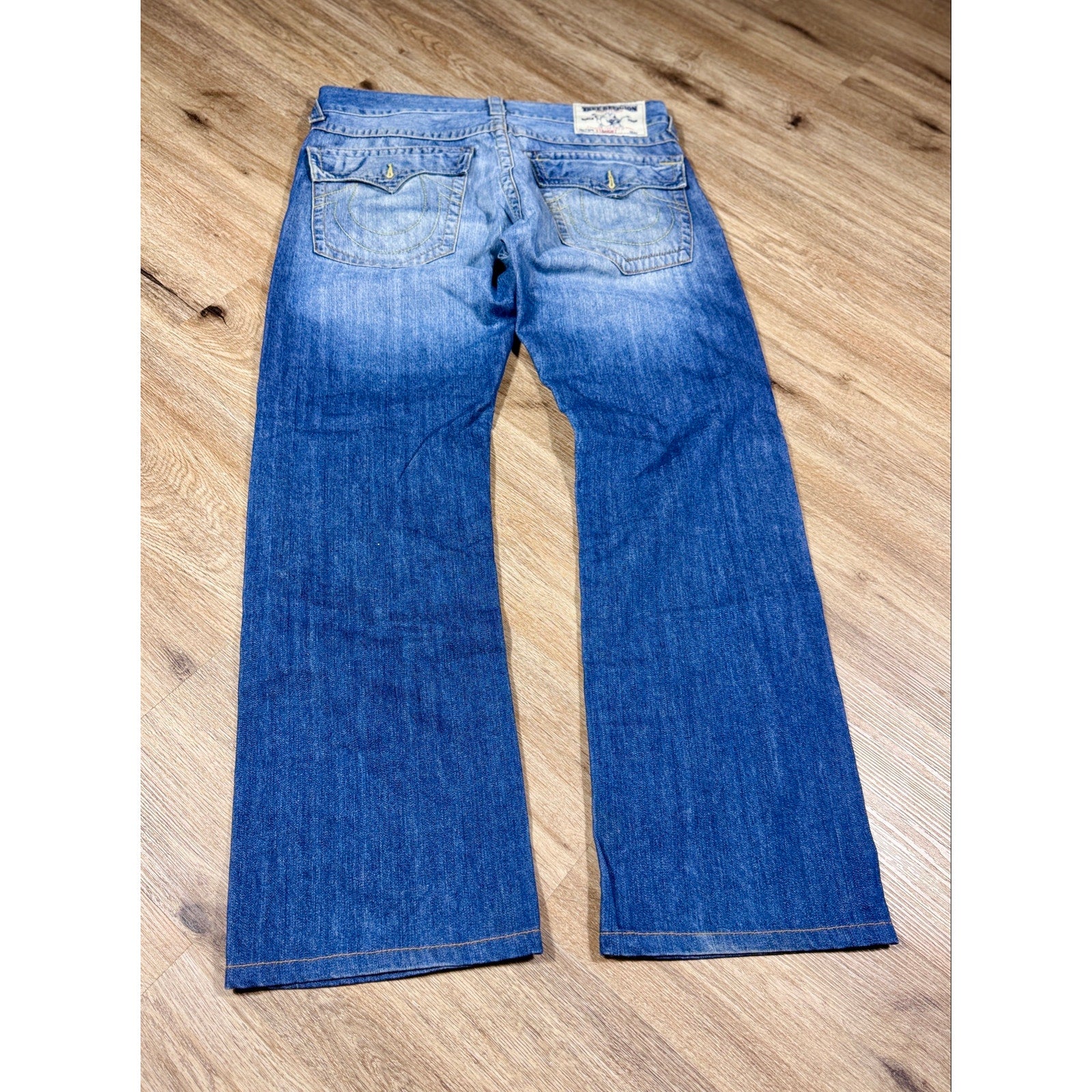 True Religion Ricky Straight Jeans Men’s 34x31 Y2K Medium Wash Denim 2013 Baggy