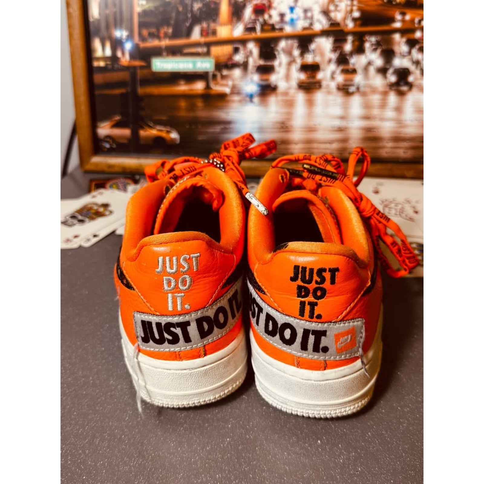 Nike Air Force 1 Low GS Just Do It Total Orange Black AO3977-800 Youth 5.5Y / Women’s 7