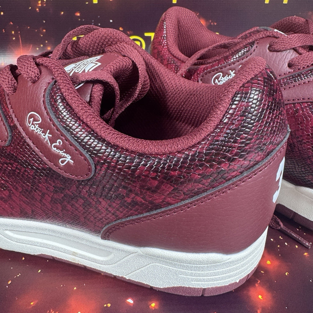 Patrick Ewing Rebound Backcourt Snake Burgundy Sneakers Shoes 1RMSN06-117 8.5
