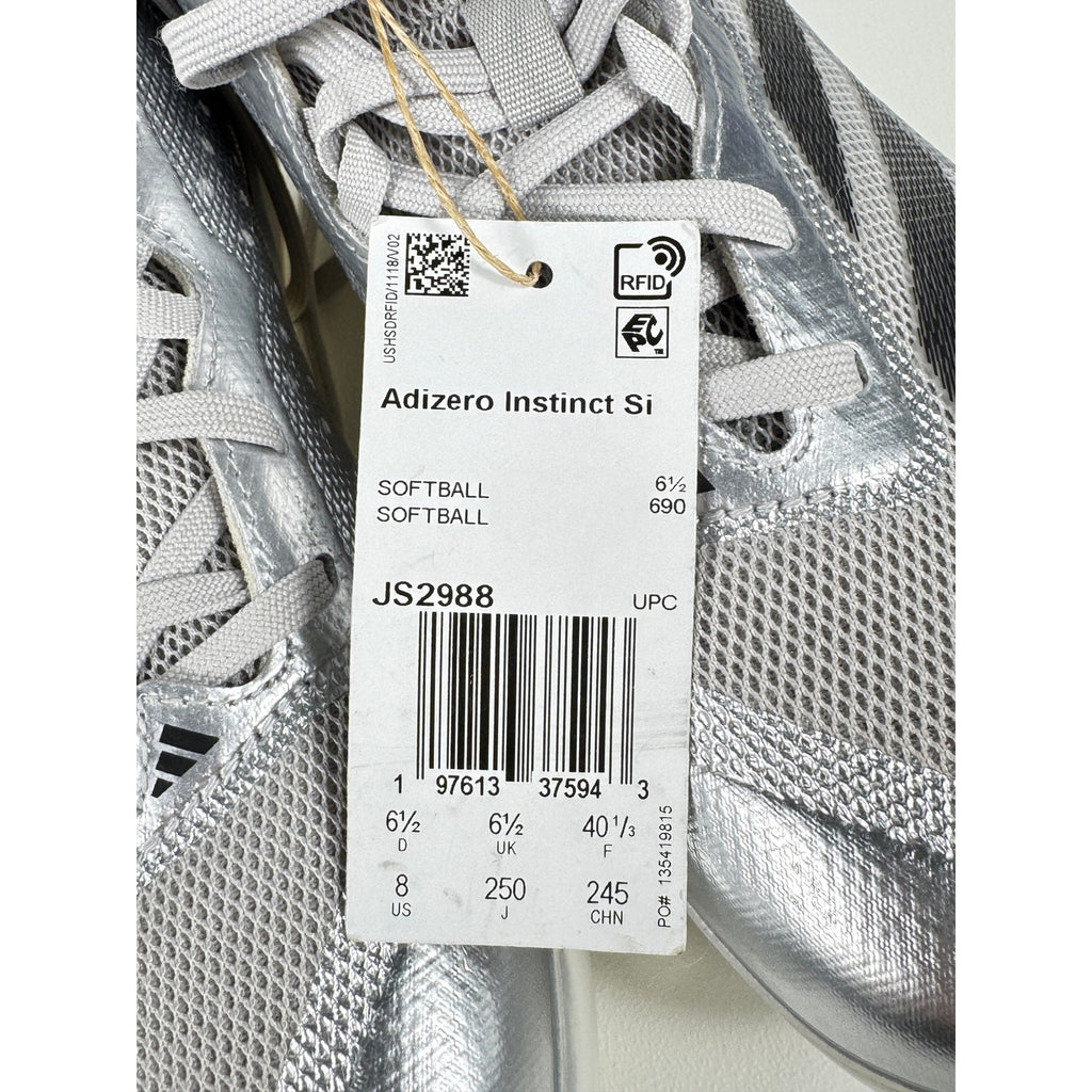 Adidas Adizero Instinct Si Softball Cleats Silver Black Women’s 8 JS2988 NWT