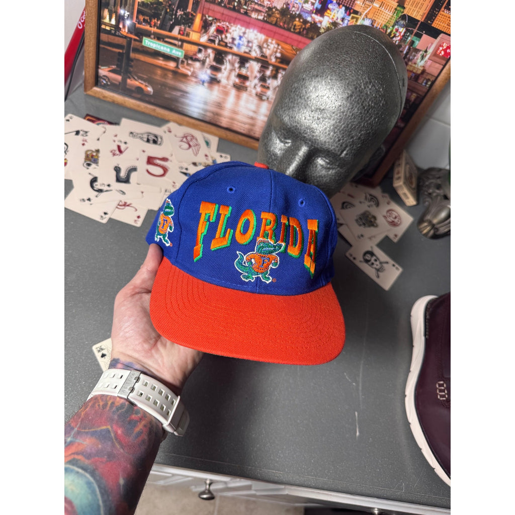 Vintage Florida Gators Snapback Hat Falcon Headwear 90s NCAA Big Logo Cap