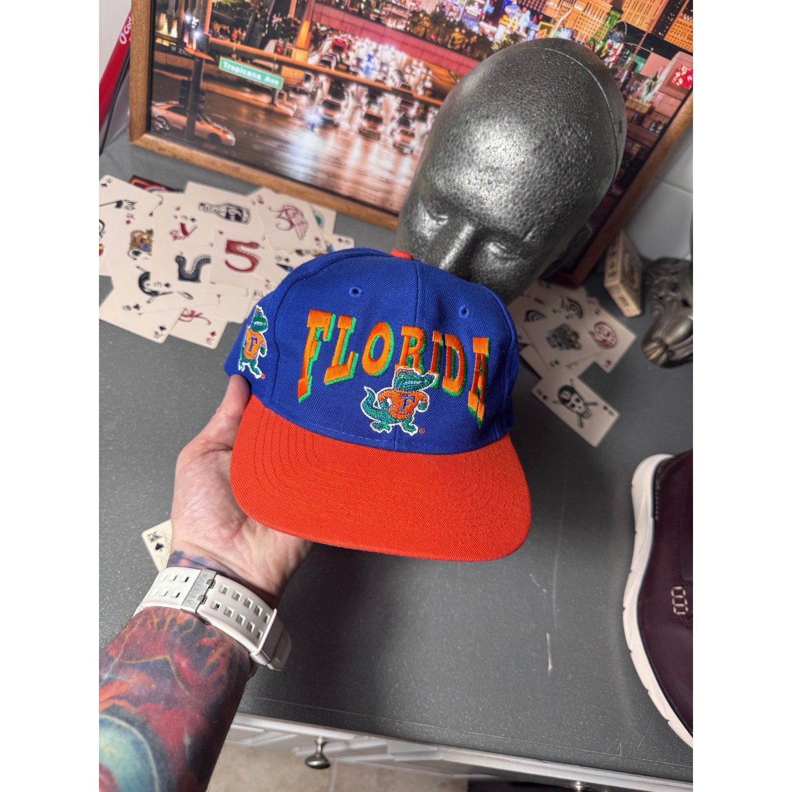 Vintage Florida Gators Snapback Hat Falcon Headwear 90s NCAA Big Logo Cap
