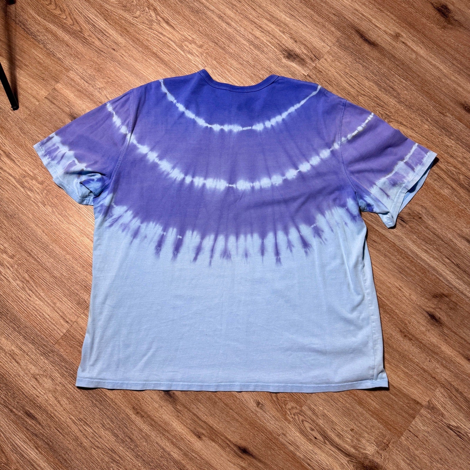 Champion Tie Dye T Shirt 3XL Purple Blue Embroidered Logo Script Graphic Tee