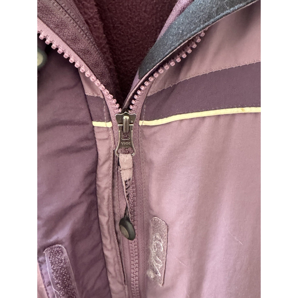 Vtg LL Bean Jacket Womens Petite Medium Purple Warm Up Fleece Lined Ski Snow M