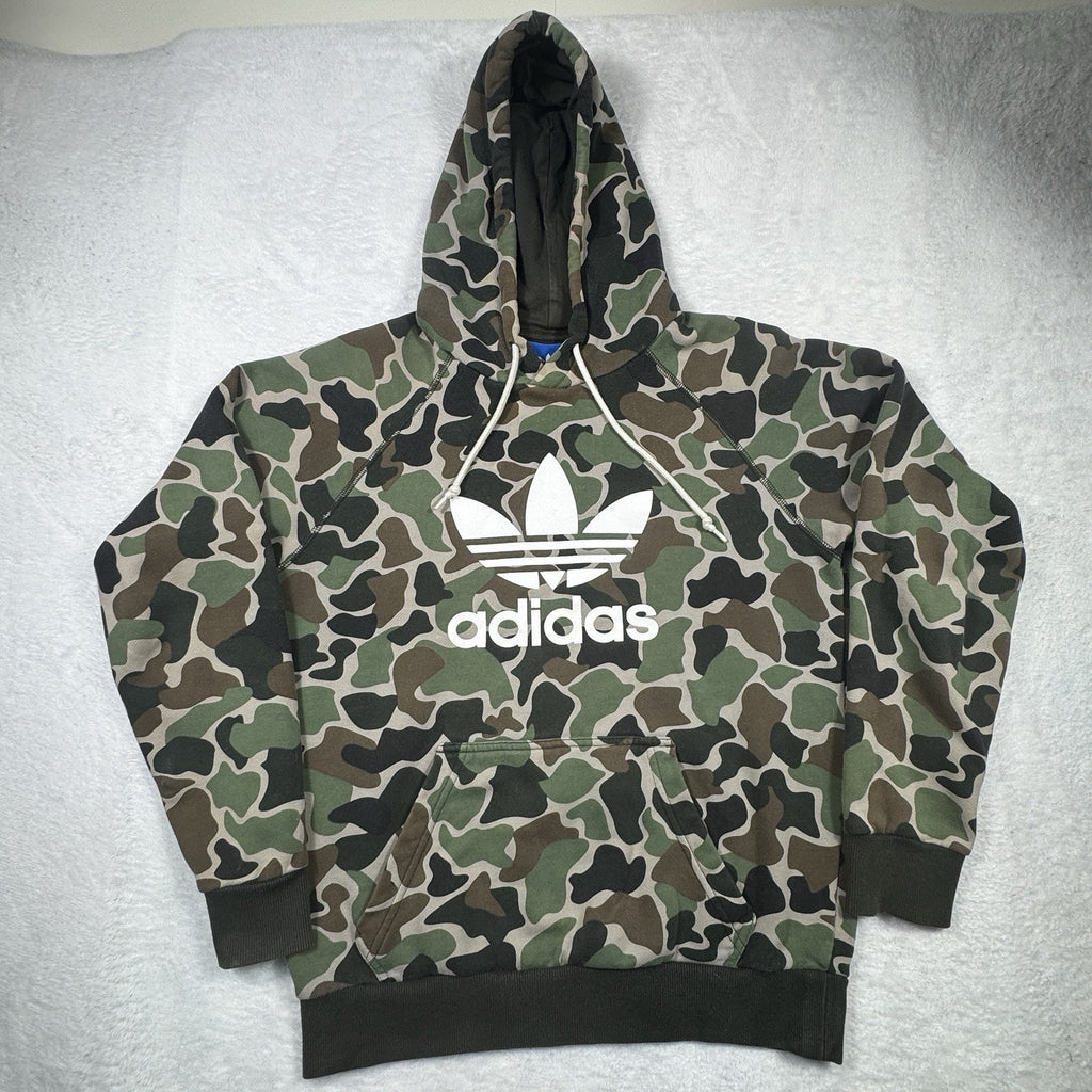Adidas Originals Trefoil Camo Mens Hooded Hoodie Pullover Sweatshirt Jacket S
