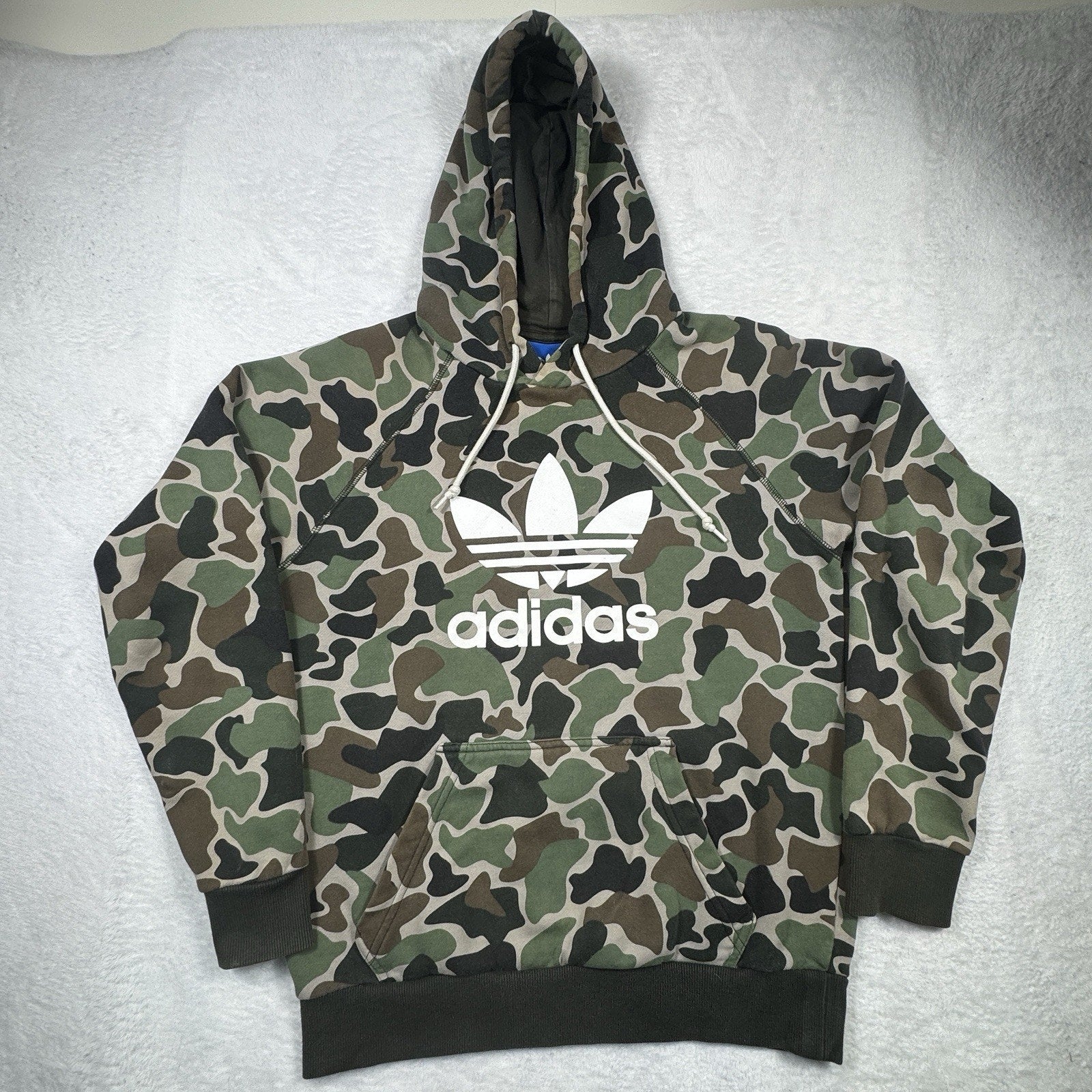 Adidas Originals Trefoil Camo Mens Hooded Hoodie Pullover Sweatshirt Jacket S