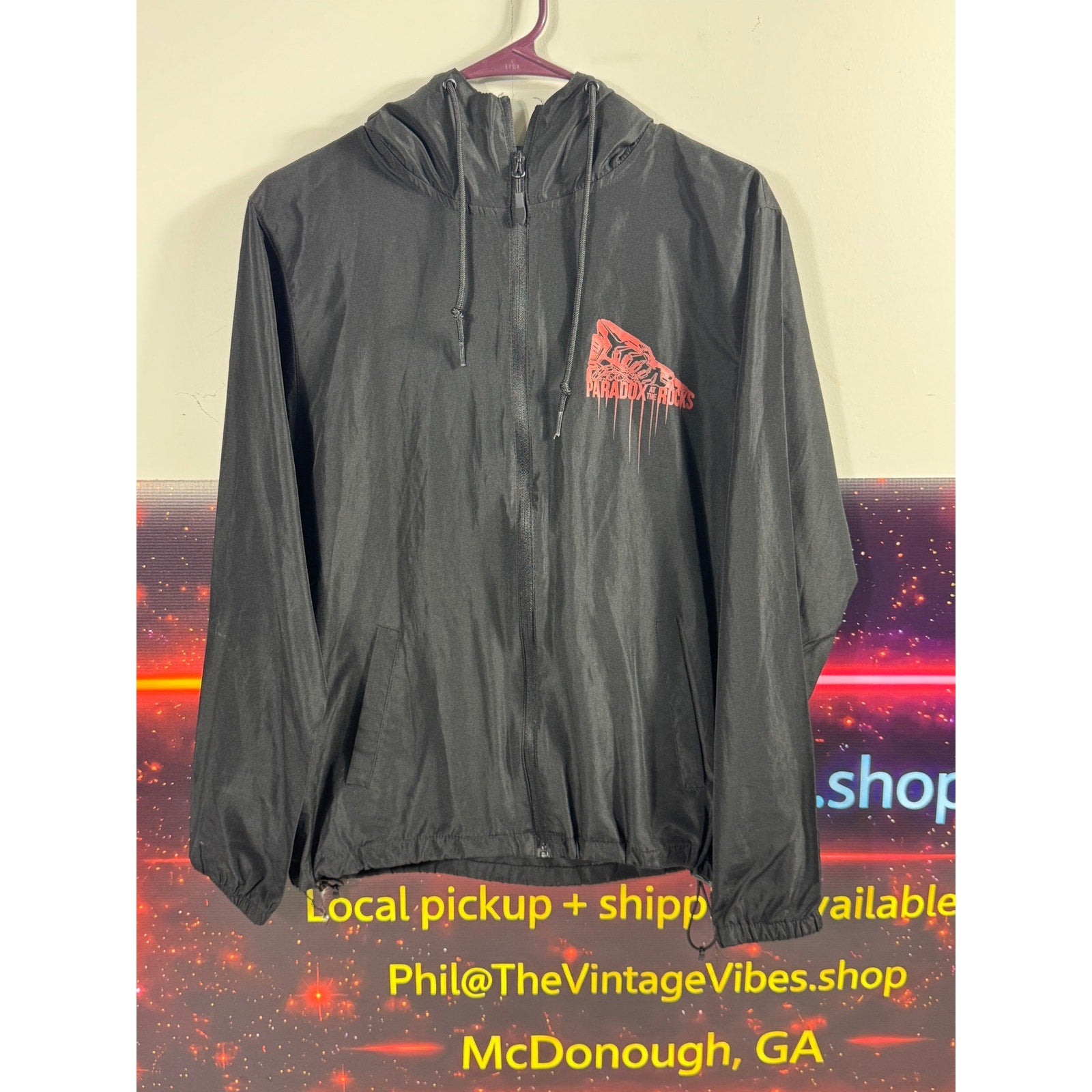 Rare Excision Paradox at the Rocks 2018 Red Rocks Tour Windbreaker Independent Trading M/L