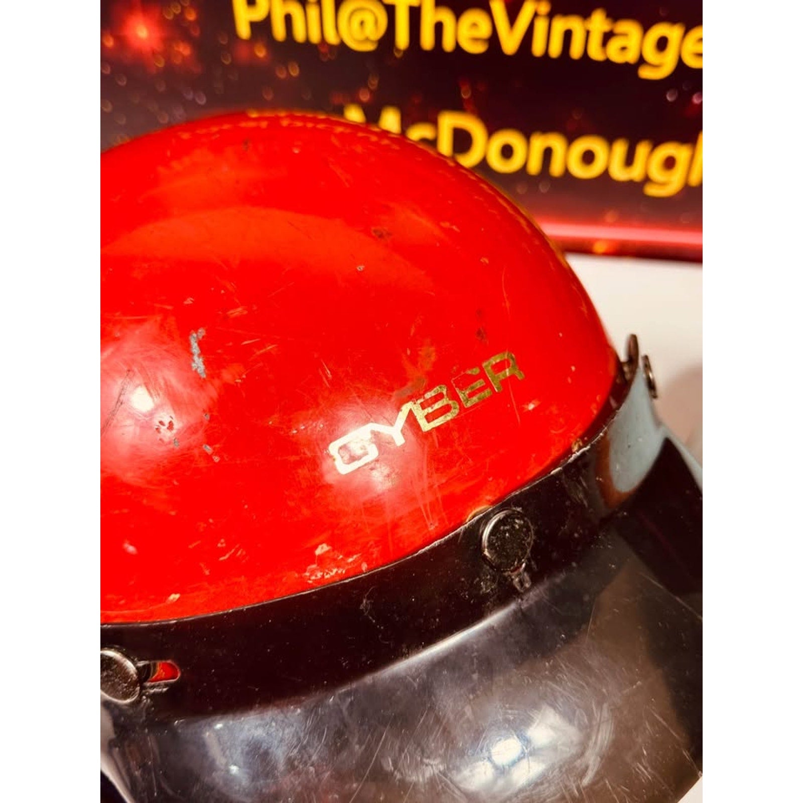 Vintage Retro Motorcycle Helmet Lot Open Face Biker Scooter Cafe Racer Prop Display