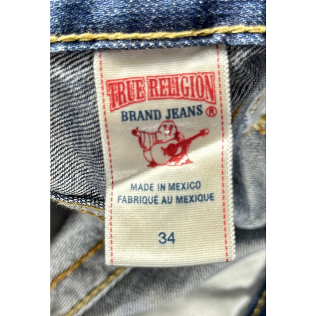 True Religion Ricky Straight Jeans Men’s 34x31 Y2K Medium Wash Denim 2013 Baggy