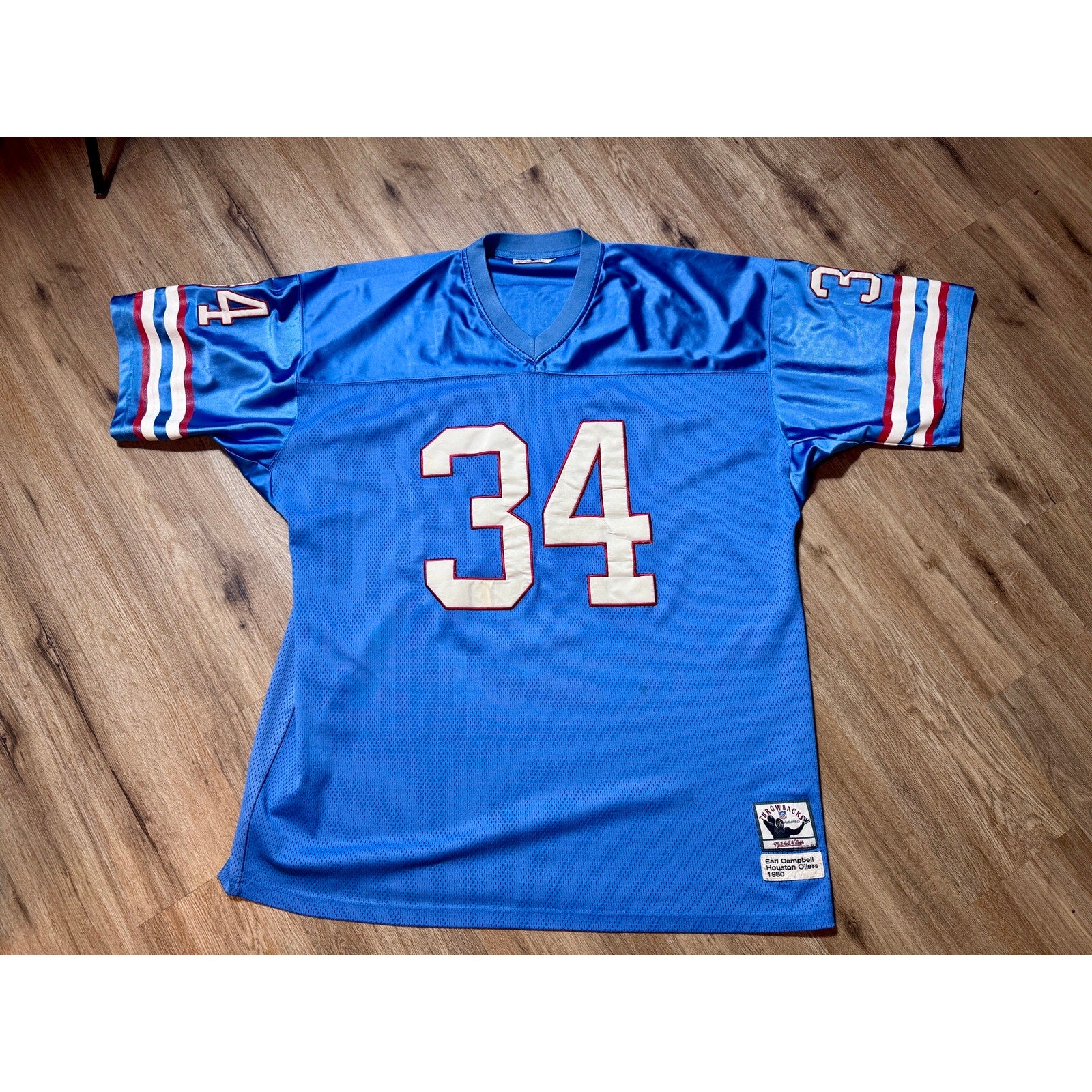 Vintage Mitchell & Ness Earl Campbell Houston Oilers #34 Throwback Jersey 58
