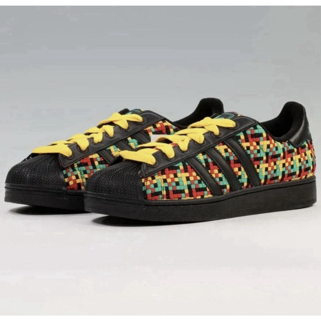 Rare Adidas Superstar II x Bob Marley Jamaica IH9785 Men's Sizes 12 Yellow Red