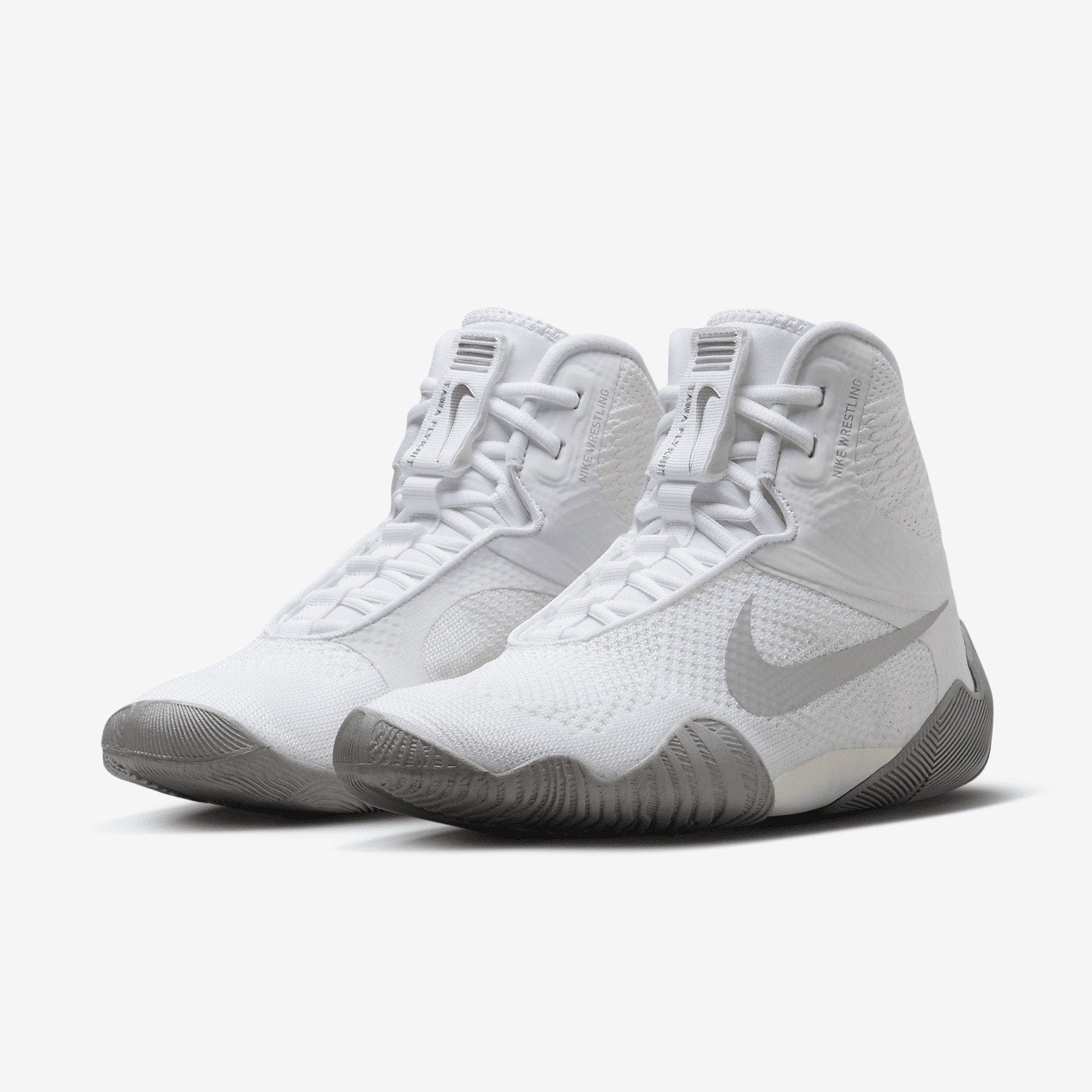 Nike Tawa Wrestling Shoes CI2952-100 White Metallic Silver Flyknit Men’s 11 New