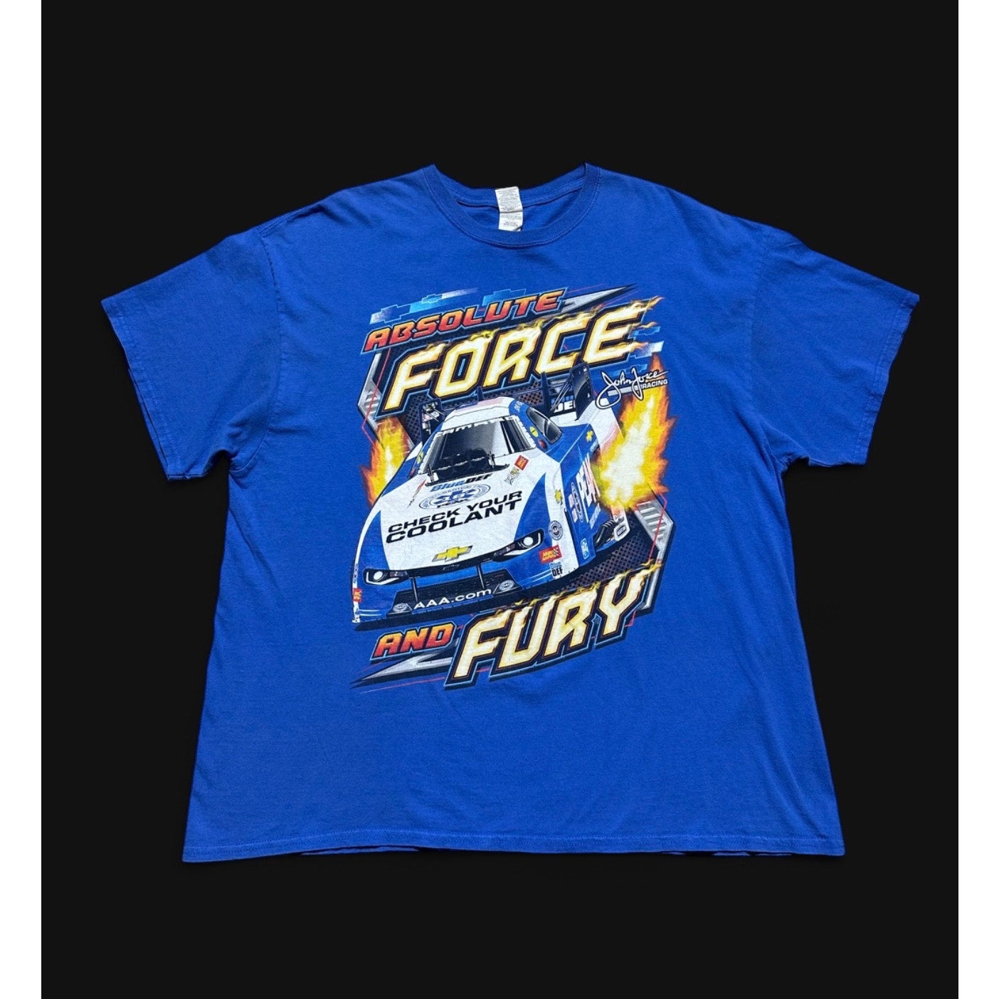 John Force Racing 16X Champion NHRA Funny Car AAA Camaro T Shirt 2XL