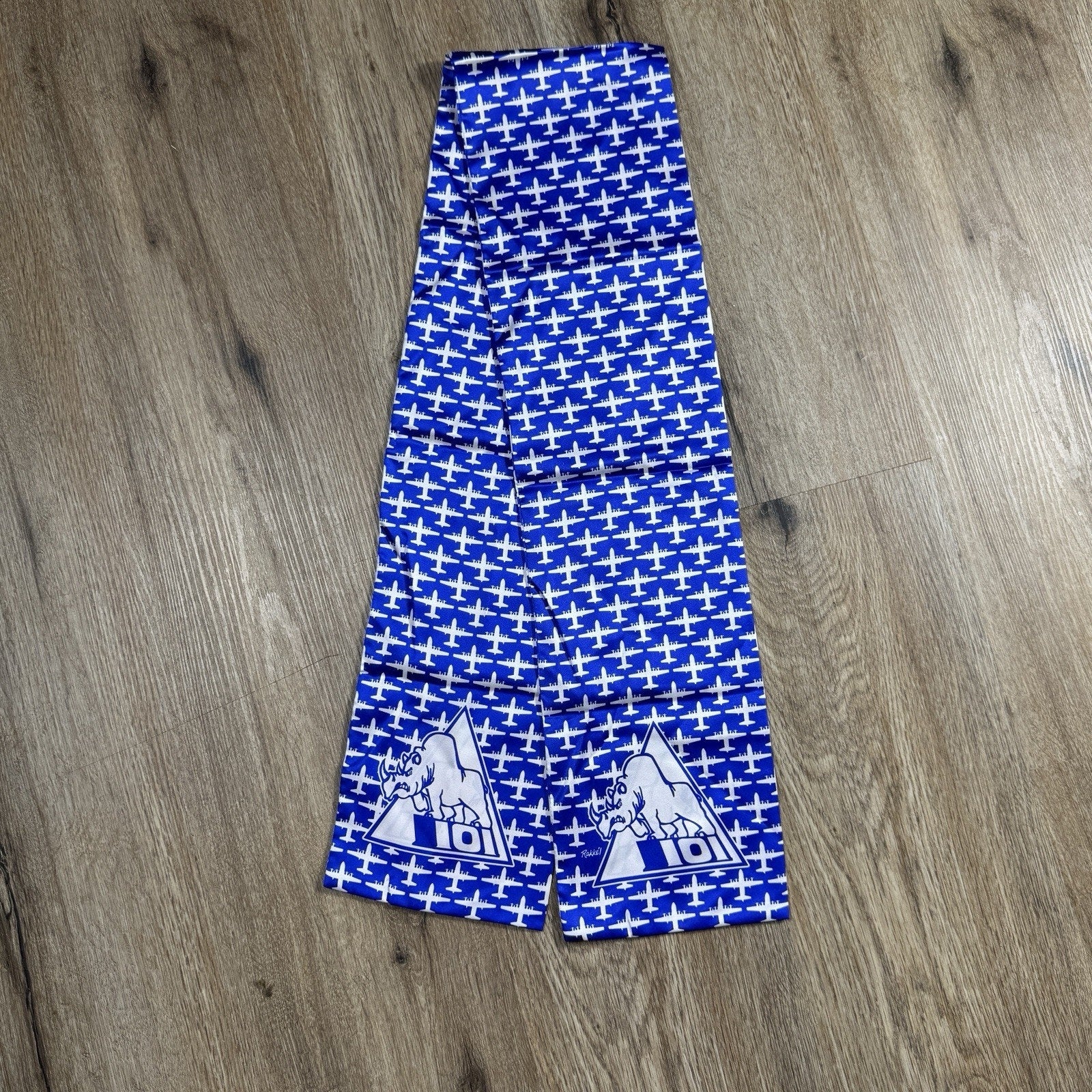 Vtg Rakkel RAMA World 101st ARW KC-135 Air Force Flight Scarf 45” USA Military