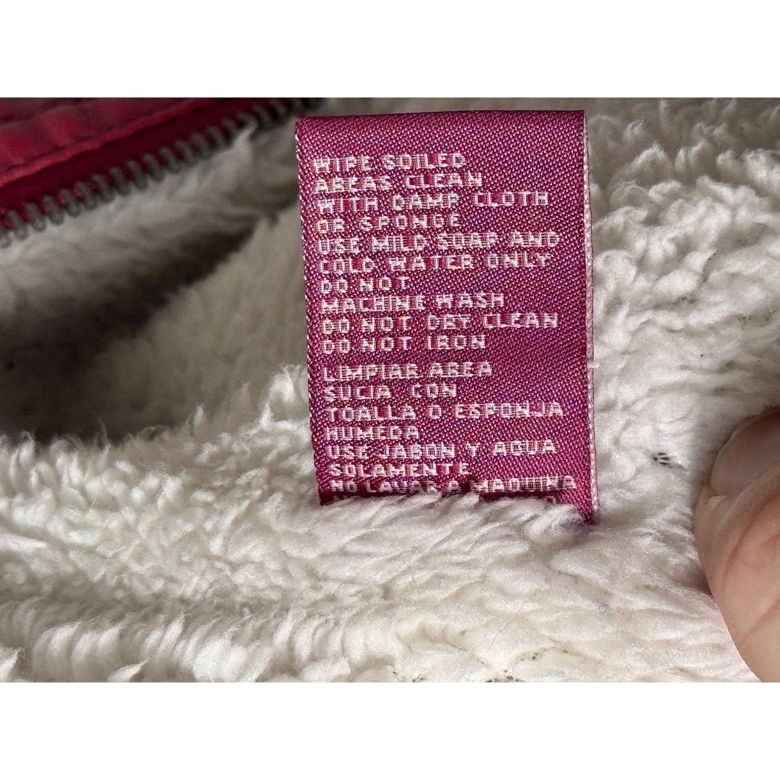 Ashley Faux Leather Sherpa Lined Moto Bomber Jacket Burgundy Women’s M Medium