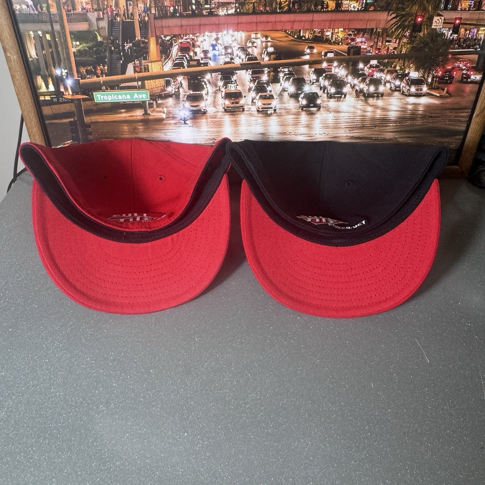 2000s Full Tilt Poker Online Gambling WSOP Flex Fitted Hat 7 1/4-7 5/8 L XL Y2K