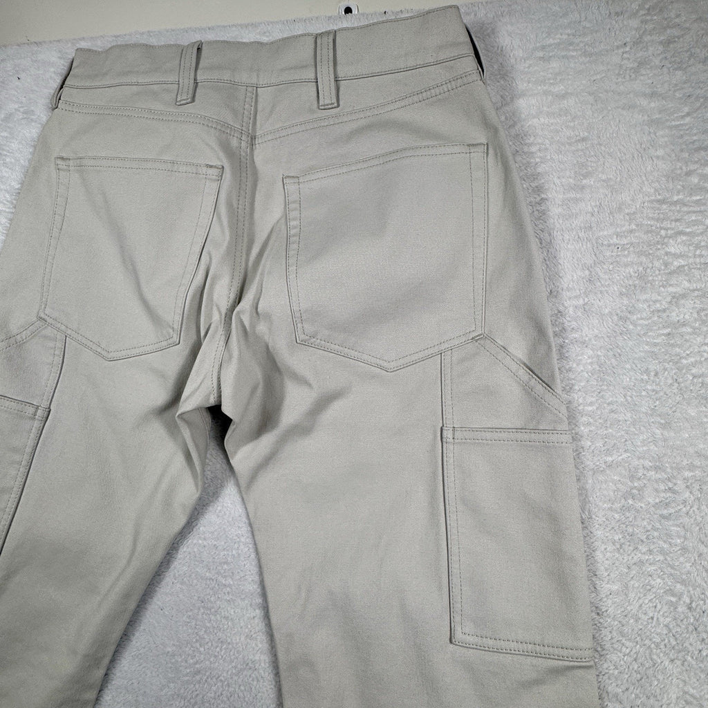 Factory Sample Carpenter Utility Pants Mens 32 Peached Stretch Twill Workwear