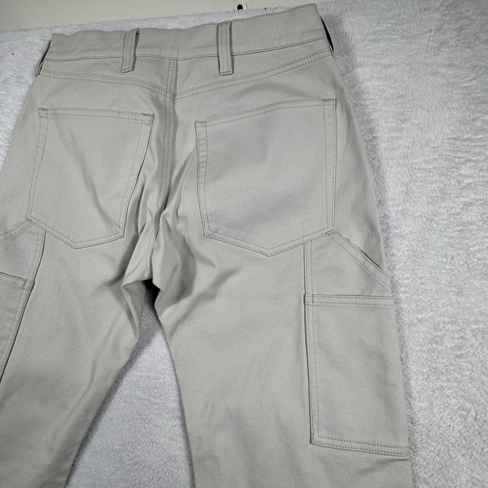 Factory Sample Carpenter Utility Pants Mens 32 Peached Stretch Twill Workwear