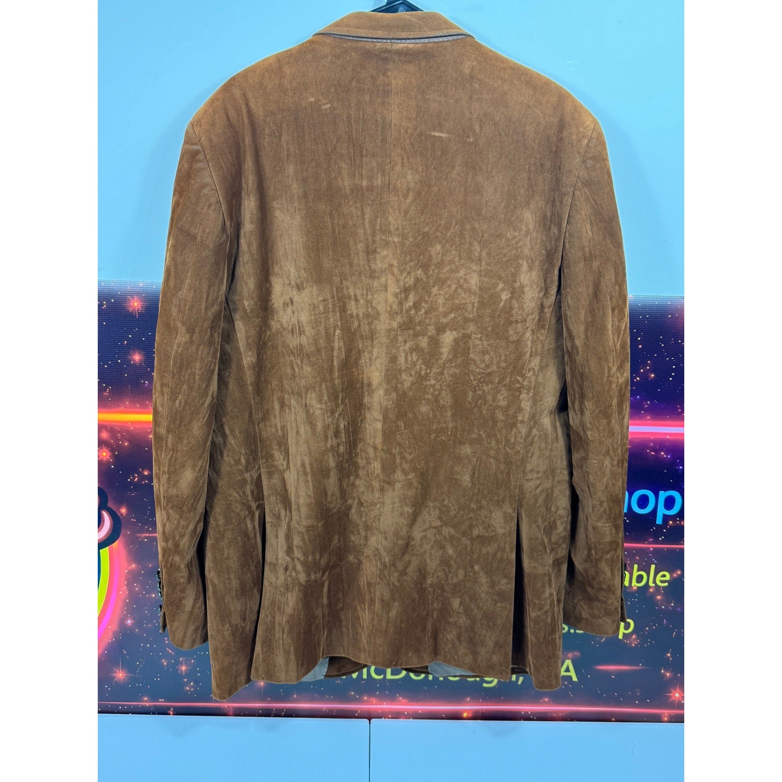Vtg Forsyth & Fricke Men’s Brown Suede Leather Blazer Jacket Western Sport Coat