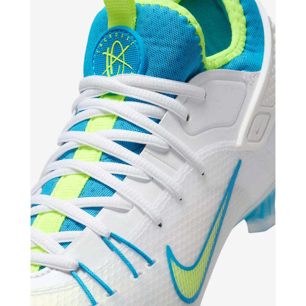 Nike Huarache 9 Elite LAX SE Lacrosse Cleats Men 6 / W 7.5 White Volt FV6147-100
