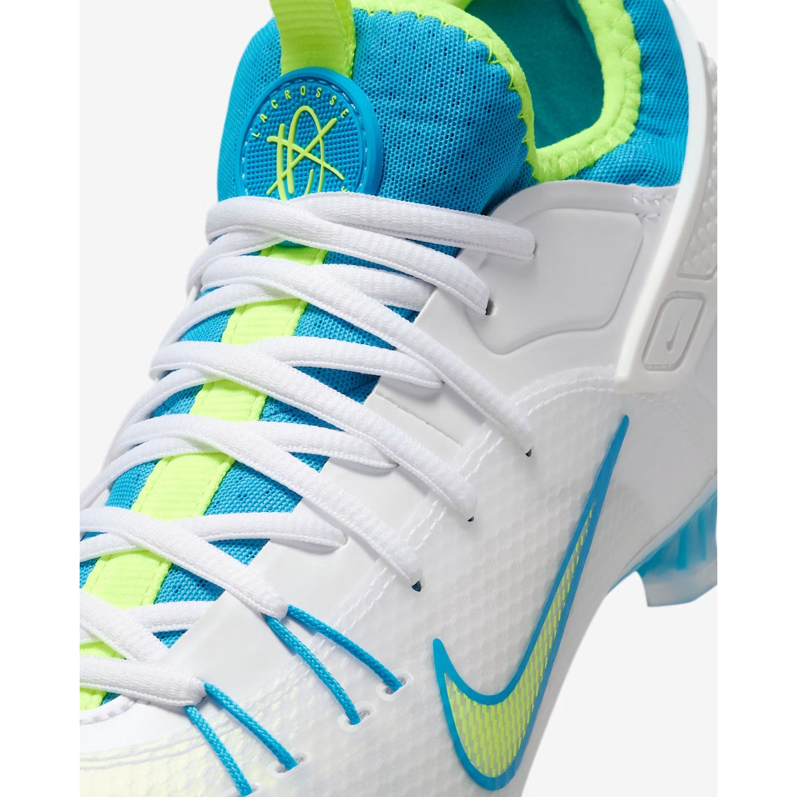 Nike Huarache 9 Elite LAX SE Lacrosse Cleats Men 6 / W 7.5 White Volt FV6147-100