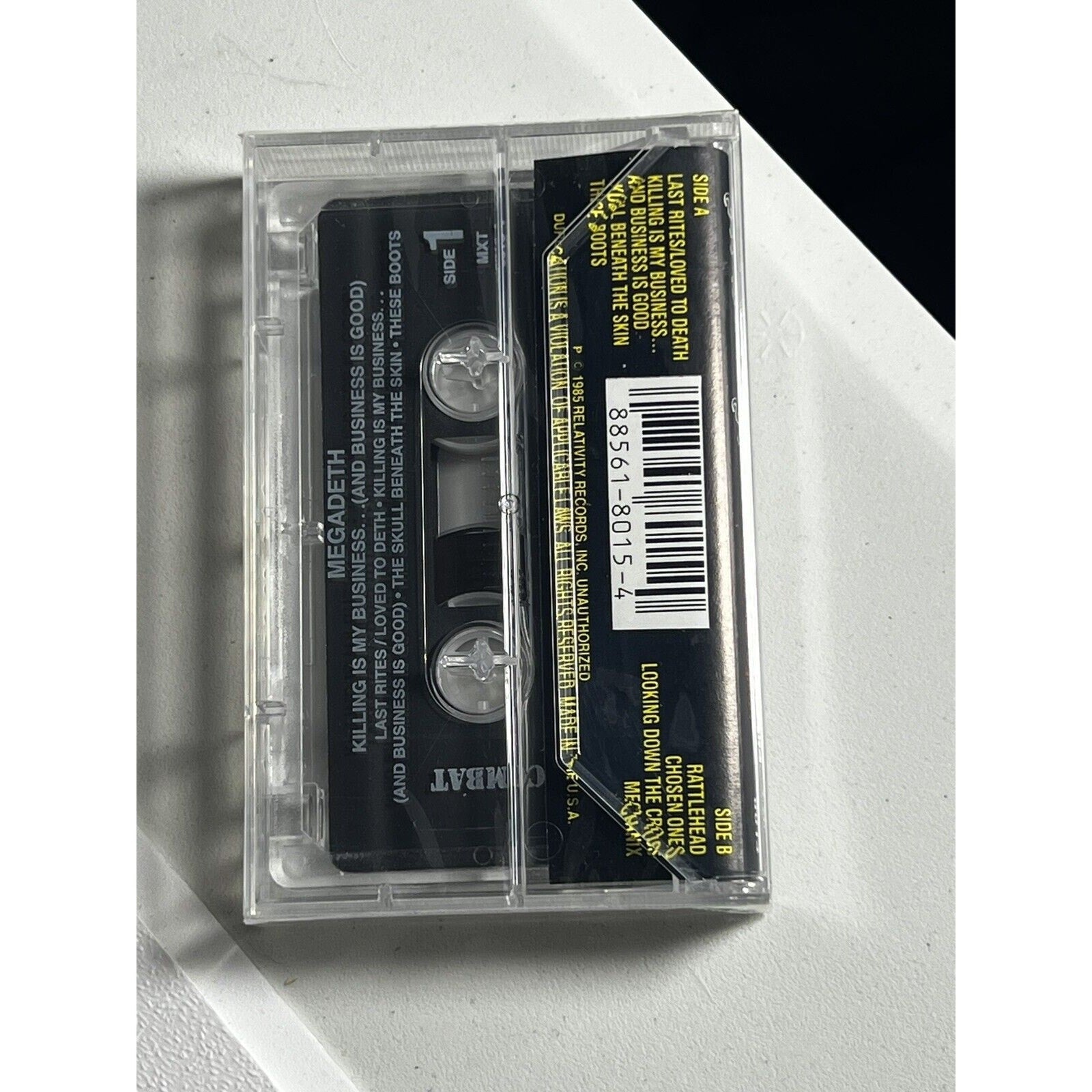 Megadeth Killing is My Business 1985 COMBAT MXT 8015 Cassette Tape New Sealed