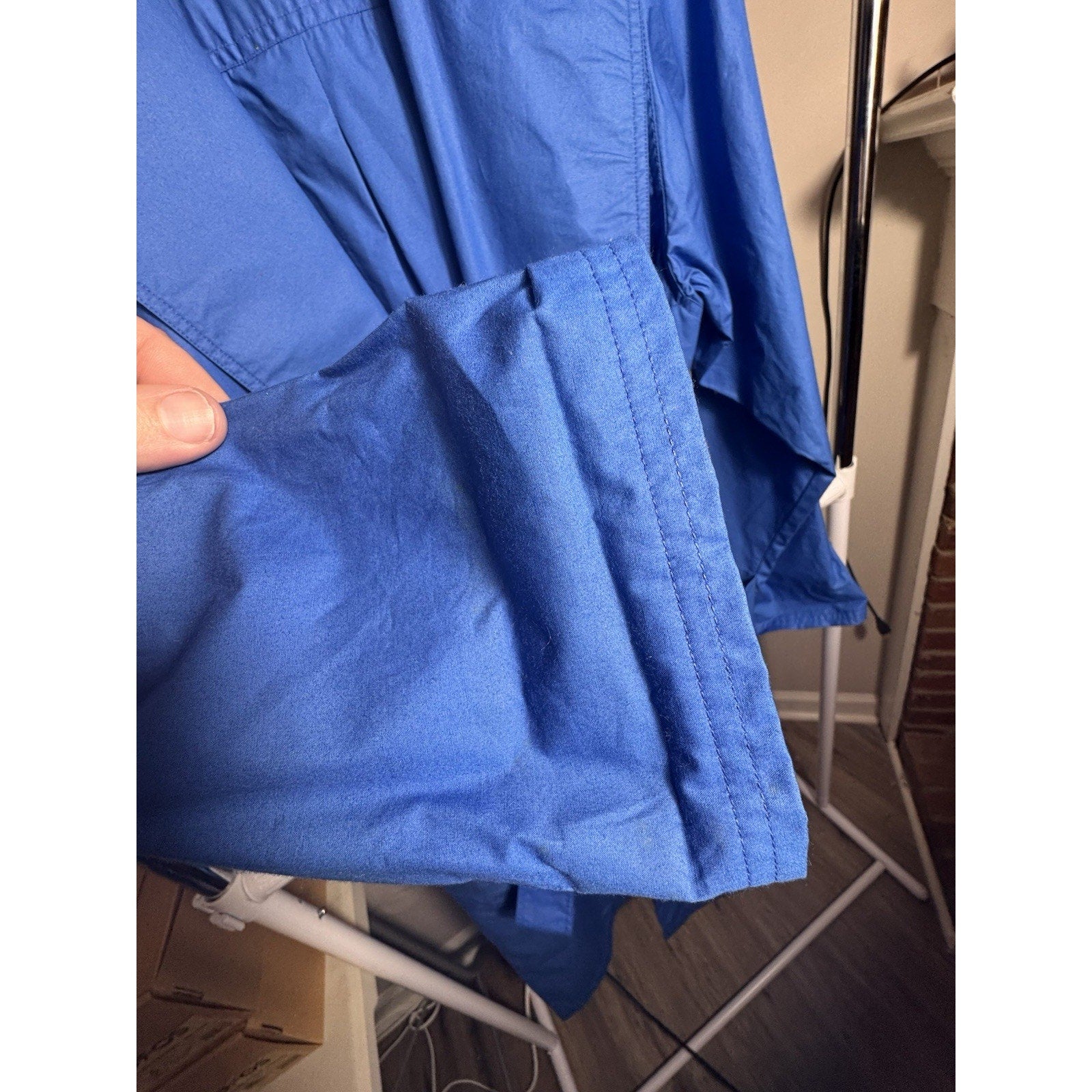 Vtg Doncaster Blue Trench Coat Belted Lightweight Long Jacket Women’s Small-Med