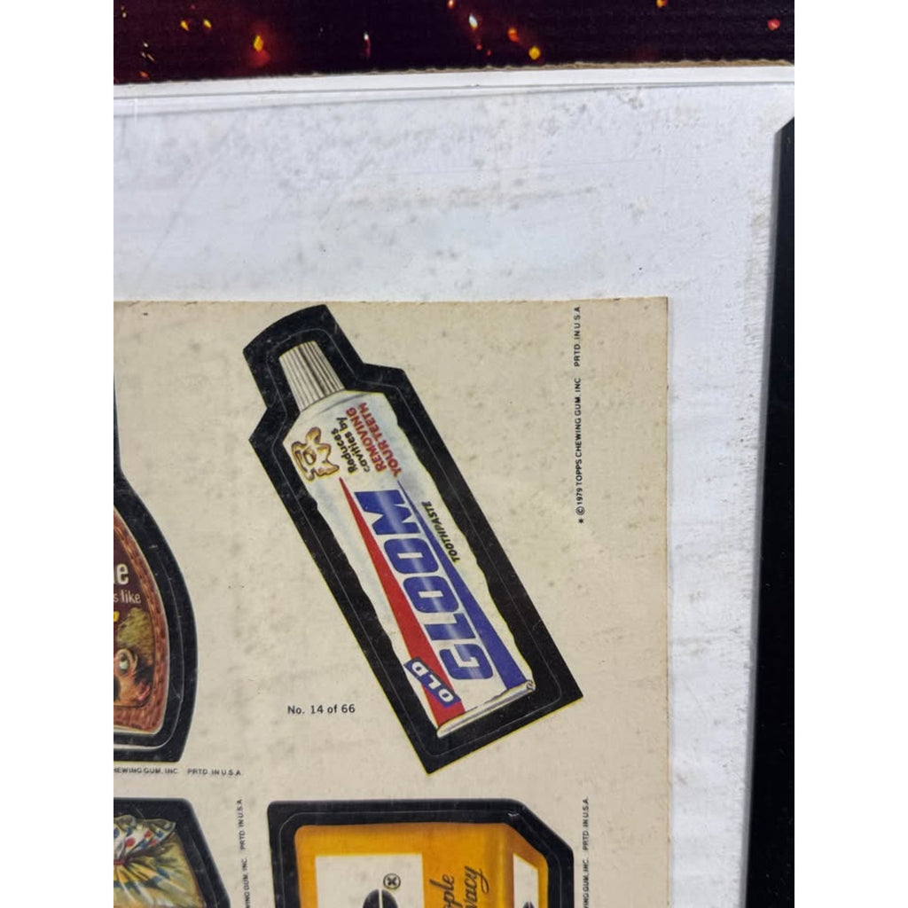 Original 1979 Topps Wacky Packages Cards Uncut Sheet Vintage Display 66 Labels