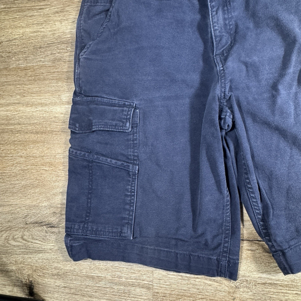 Carhartt Rugged Flex Cargo Work Shorts Men's 34 x 9.5 Navy Relaxed Fit Canvas