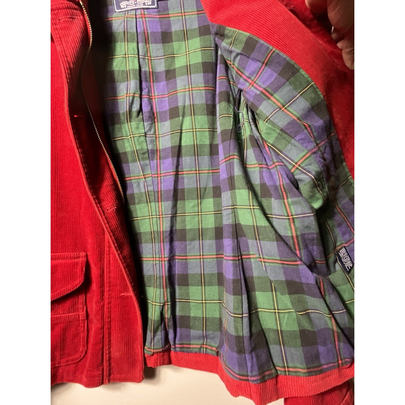 American Living Single Breasted Corduroy Jacket Women's Size M Rust Orange