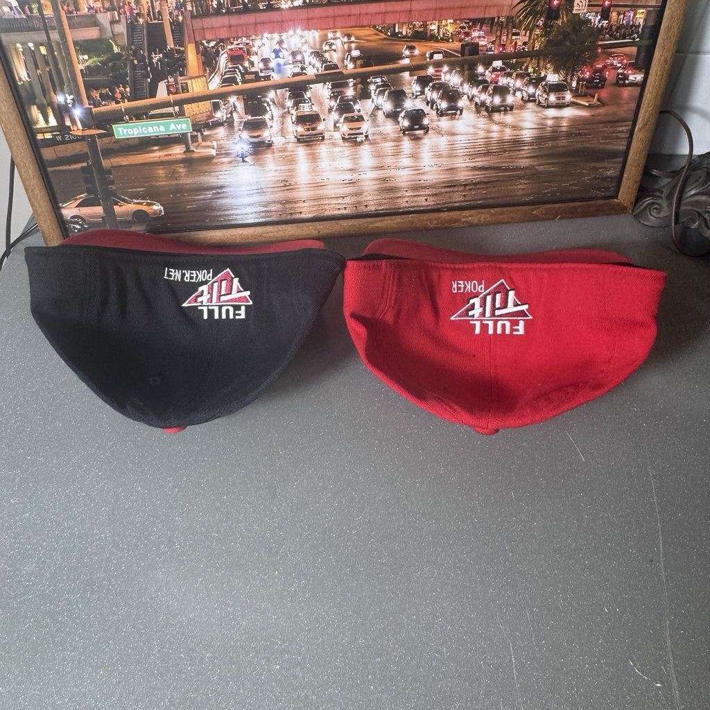 2000s Full Tilt Poker Online Gambling WSOP Flex Fitted Hat 7 1/4-7 5/8 L XL Y2K