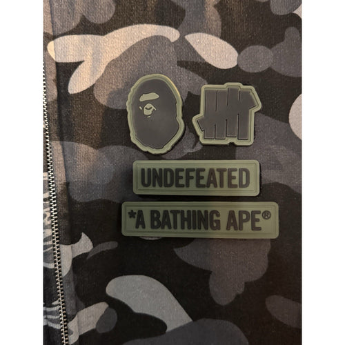 BAPE x Undefeated Tiger Shark Split Camo Full Zip Hoodie Japan XL Rare HTF Y2K