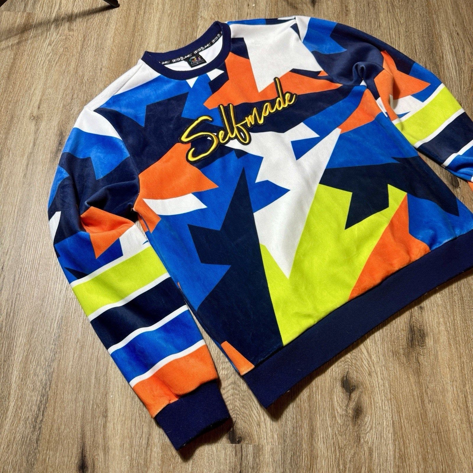 Switch Remarkable Selfmade Sweatshirt Mens L Multicolor Velour Streetwear Y2K