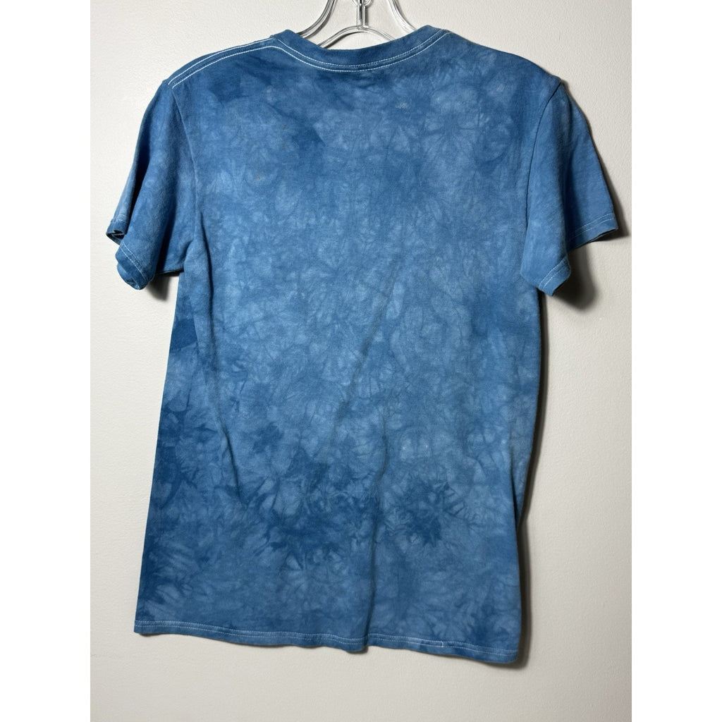 Liquid Blue White Tiger Moon Waterfall Graphic Tee Shirt Adult S Tie Dye Nature