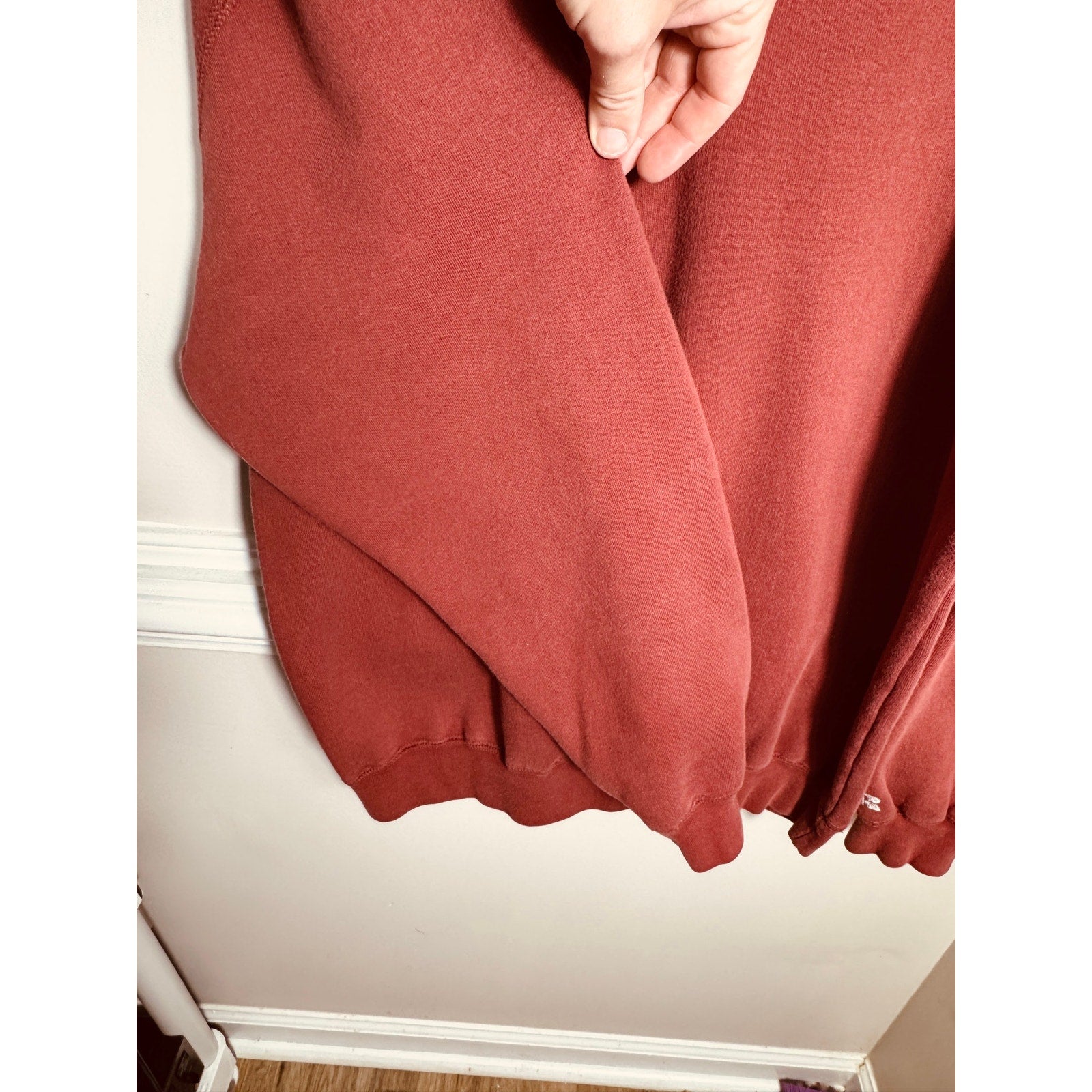 Vintage Russell Athletic Pro Cotton Crewneck Sweatshirt Faded Red Made USA Sz M