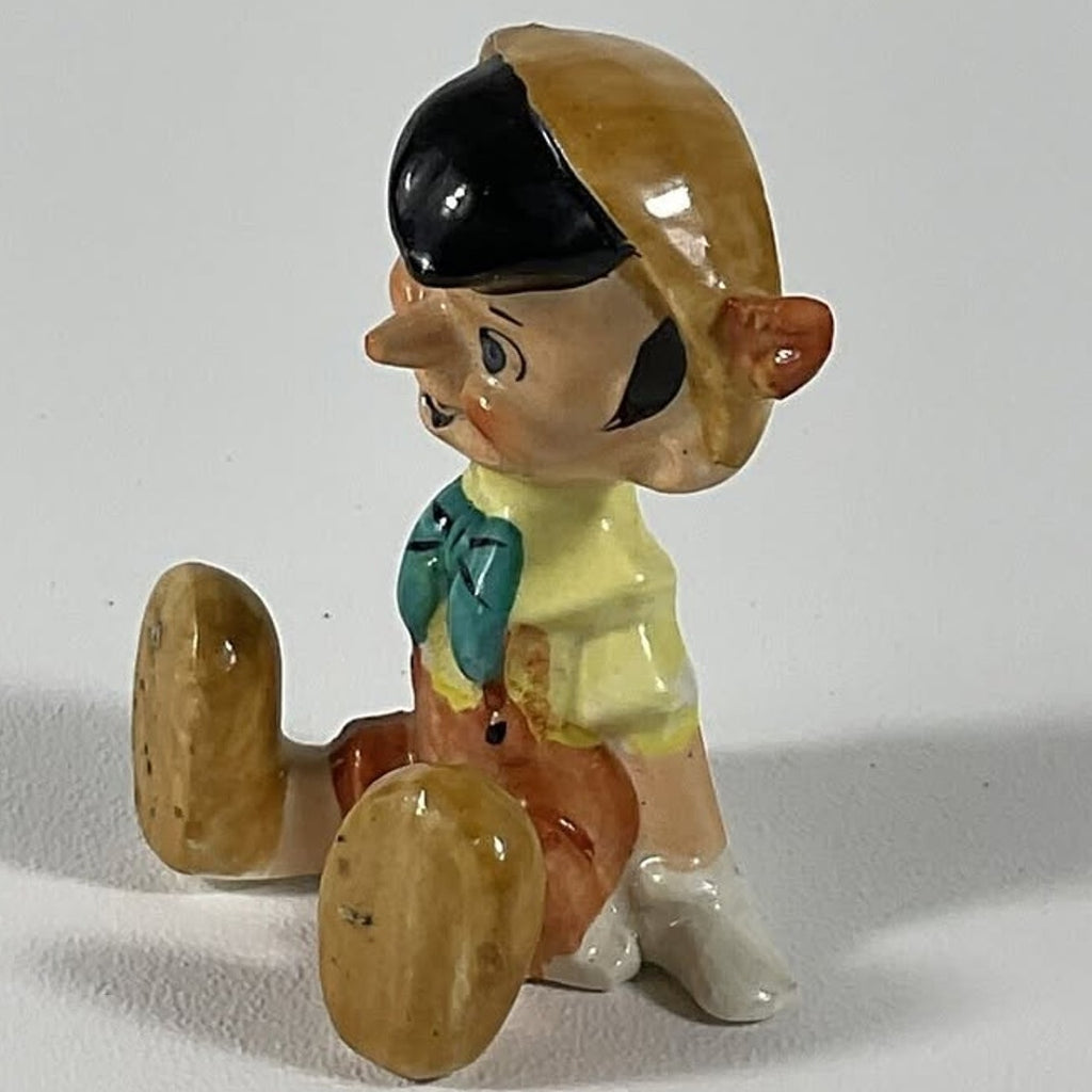 Rare 1950s Walt Disney Pinocchio Ceramic Shelf Sitter Japan 3” Hand Painted