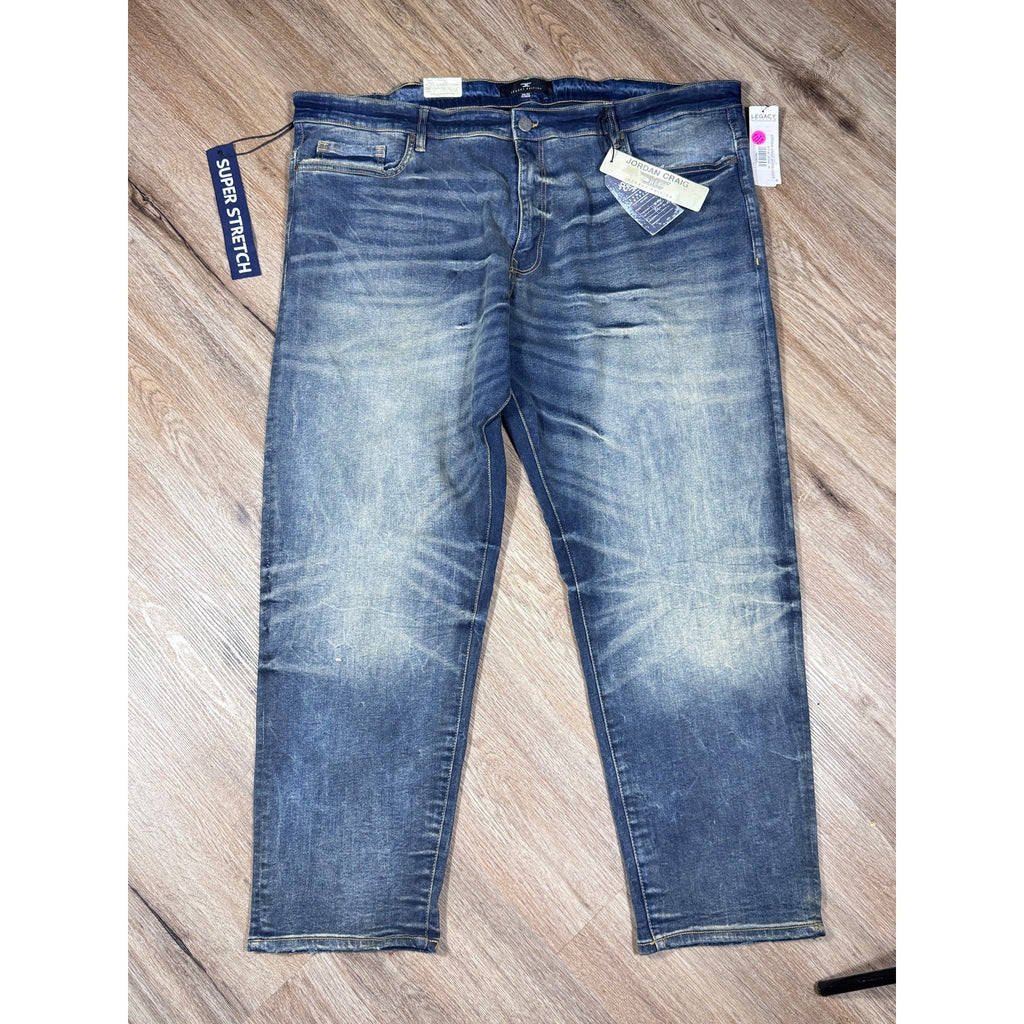 Jordan Craig Legacy Edition Aaron Jeans Men 46x32 Blue Stretch Slim Taper Denim