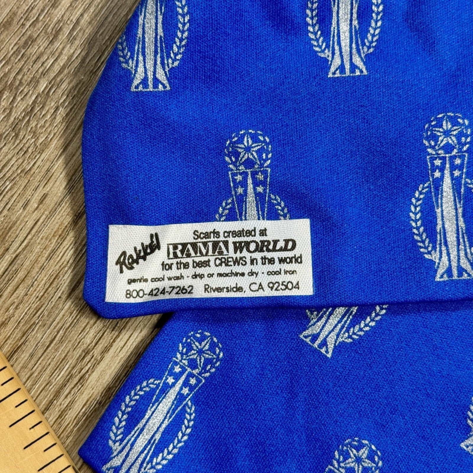 Vtg Rakkel RAMA World USAF Air Mobility Command AMC Flight Crew Scarf Made USA