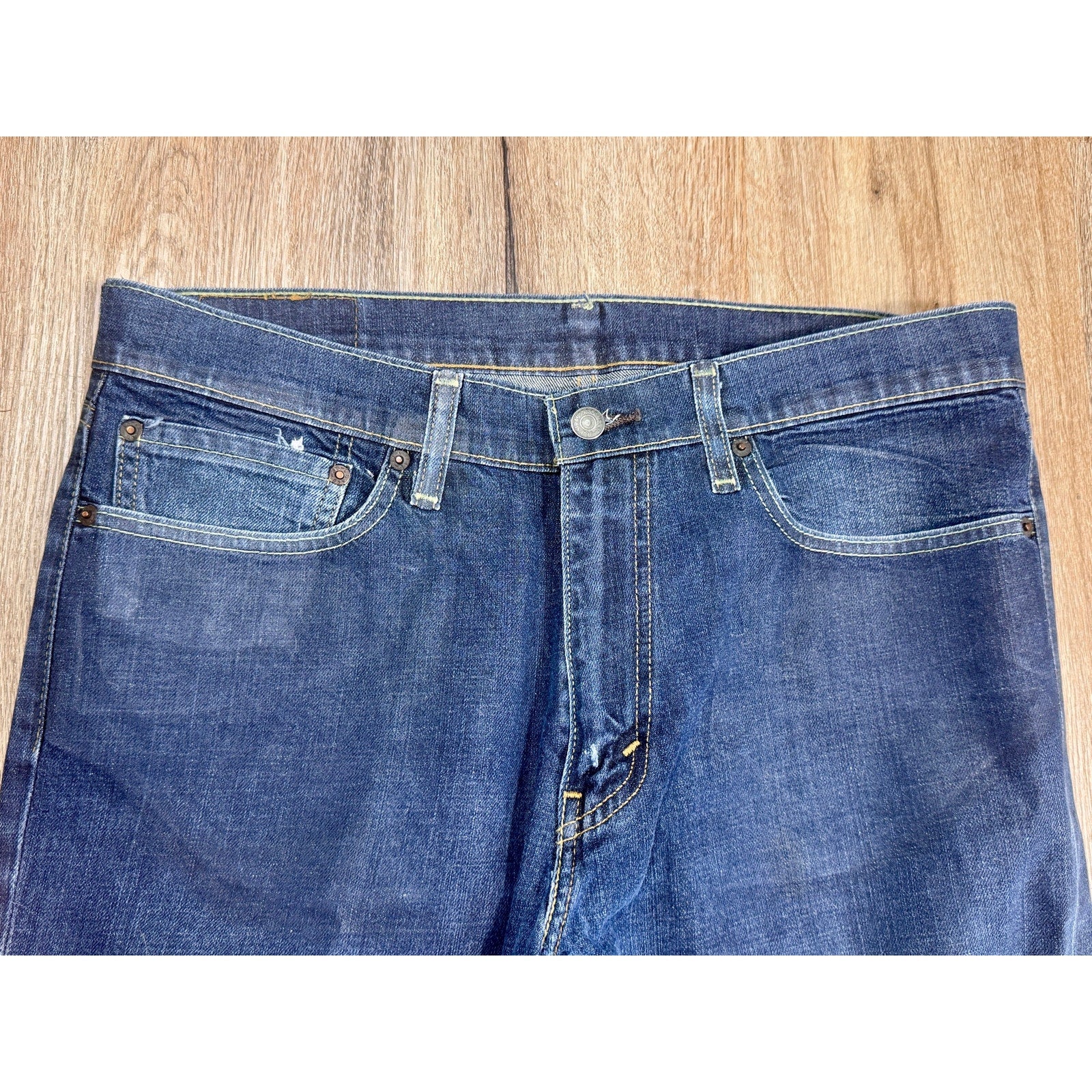 Levi’s 541 Athletic Taper Stretch Jeans Men’s 34x34 Dark Wash Denim Y2K Pressed