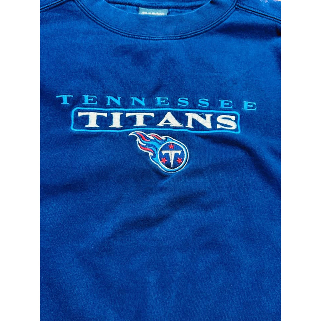 Vintage The Edge Tennessee Titans NFL Embroidered Crewneck Sweatshirt Blue Men’s Medium Y2K