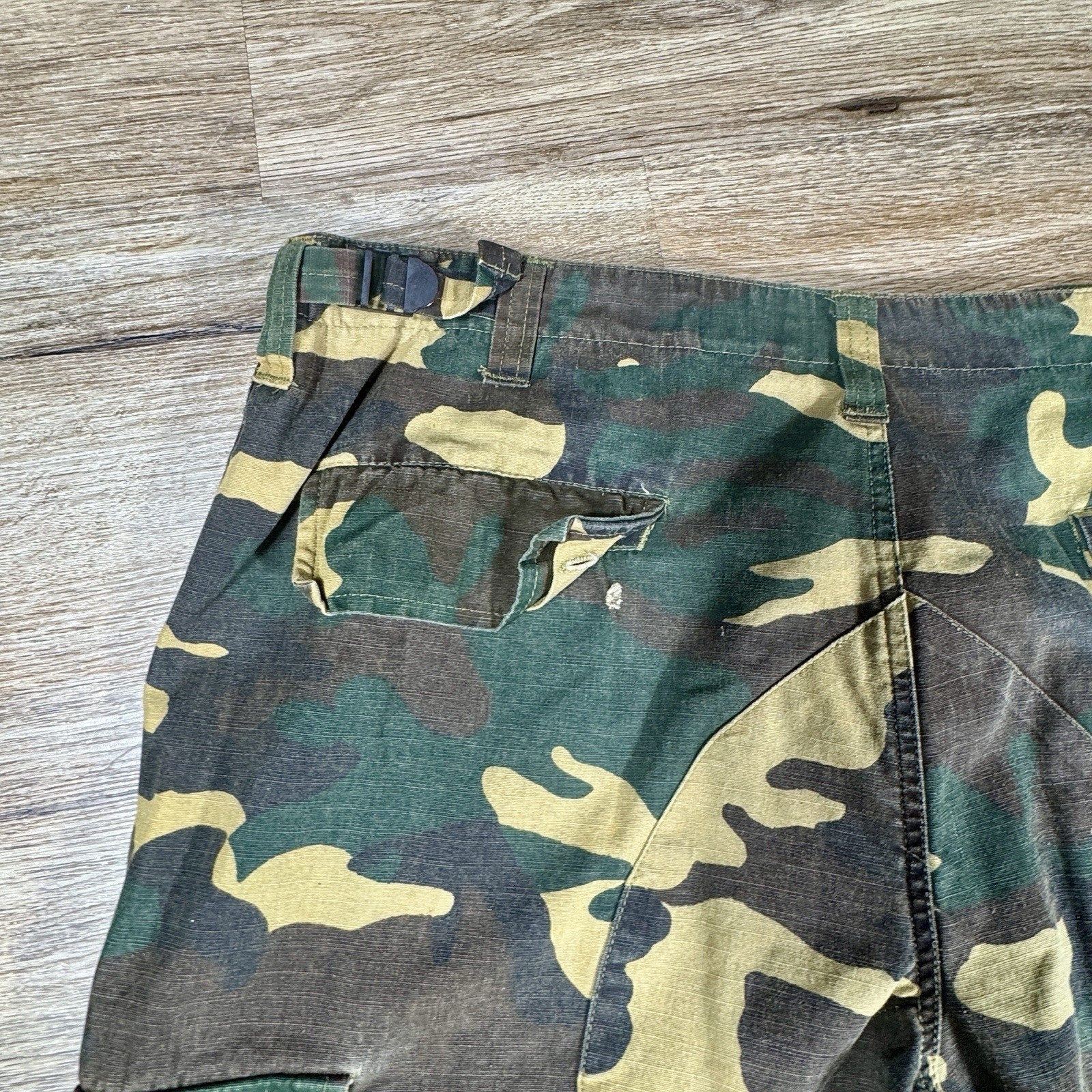 Vtg Sports Afield Woodland Camo Cargo Pants Men's L-XL 36x27 Tactical Hunting