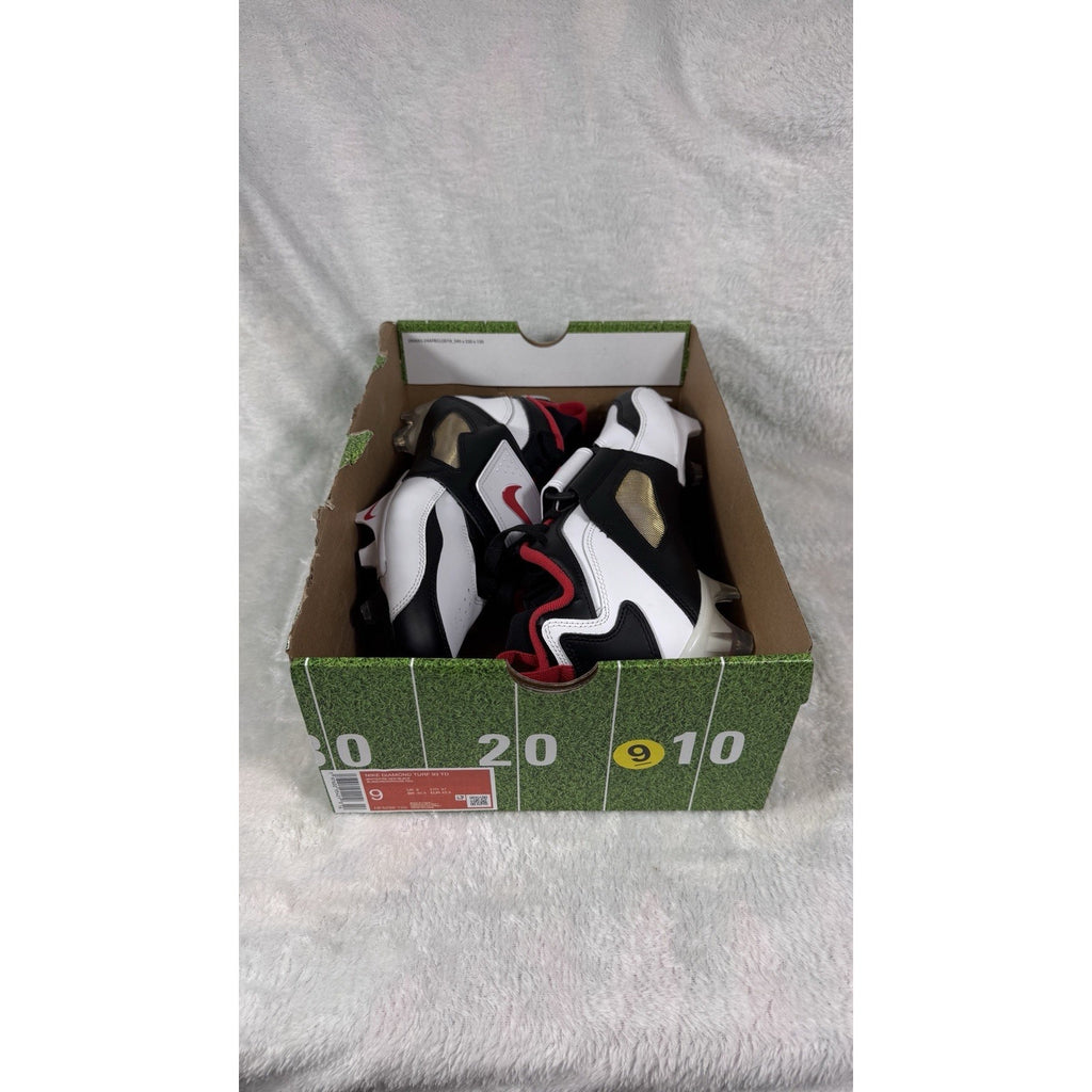 Nike Diamond Turf 93 TD Football Cleats Men’s 9 White Black Red HF5298-100 New
