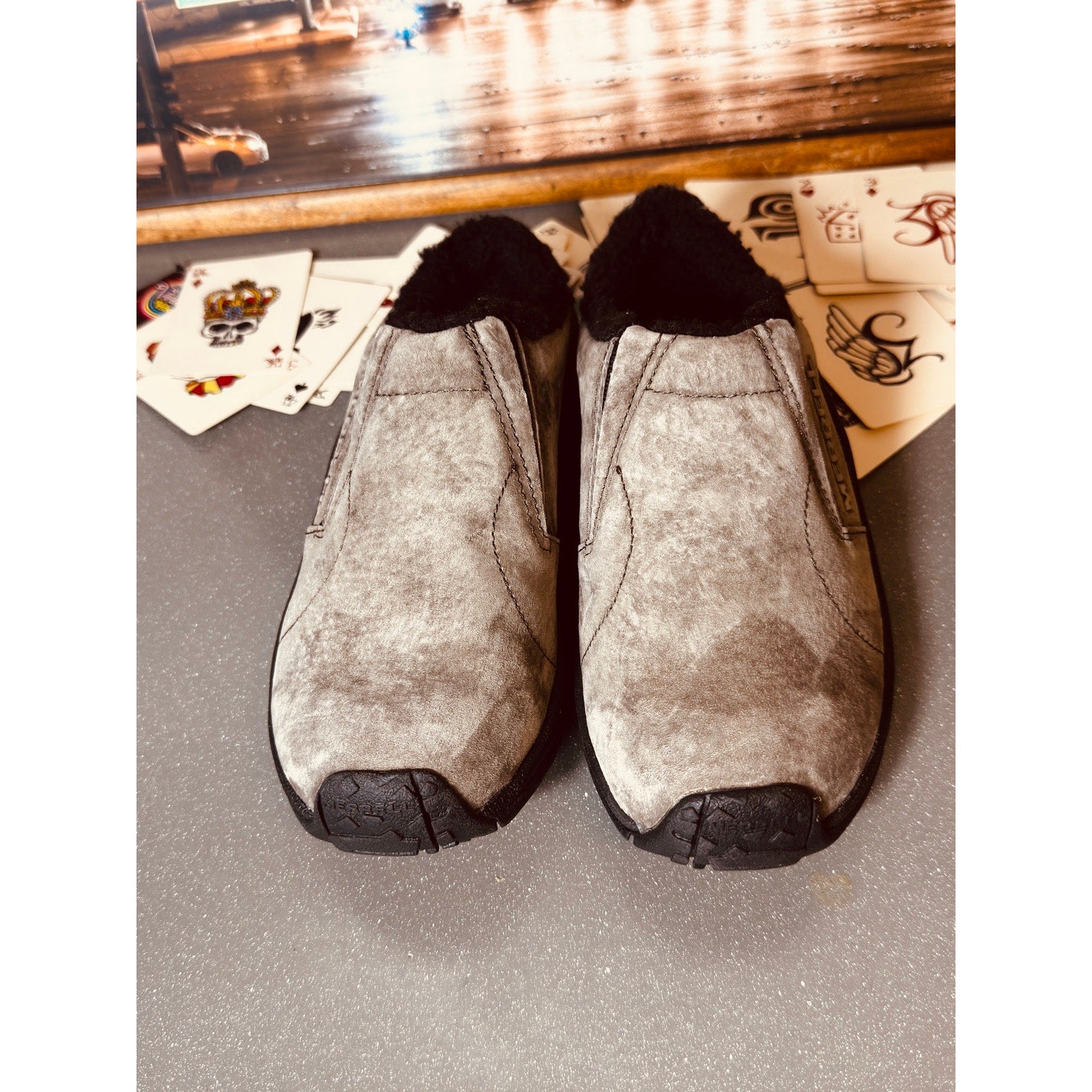 Merrell Encore Ice Winter Clogs Women’s Sz 7 Suede Fleece Lined Slip On Shoes